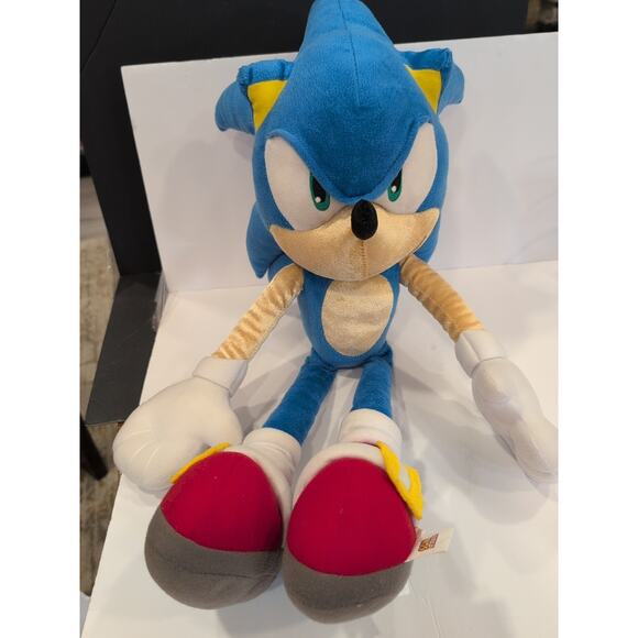 Sonic The Hedgehog Large 24 Inch Plush Toy Preowned - Picture 1 of 8